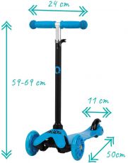 Самокат трехколесный QKIDS Lumis blue
